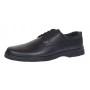 Pantofi barbati casual din piele naturala pe calapod lat Negru GKR6XN